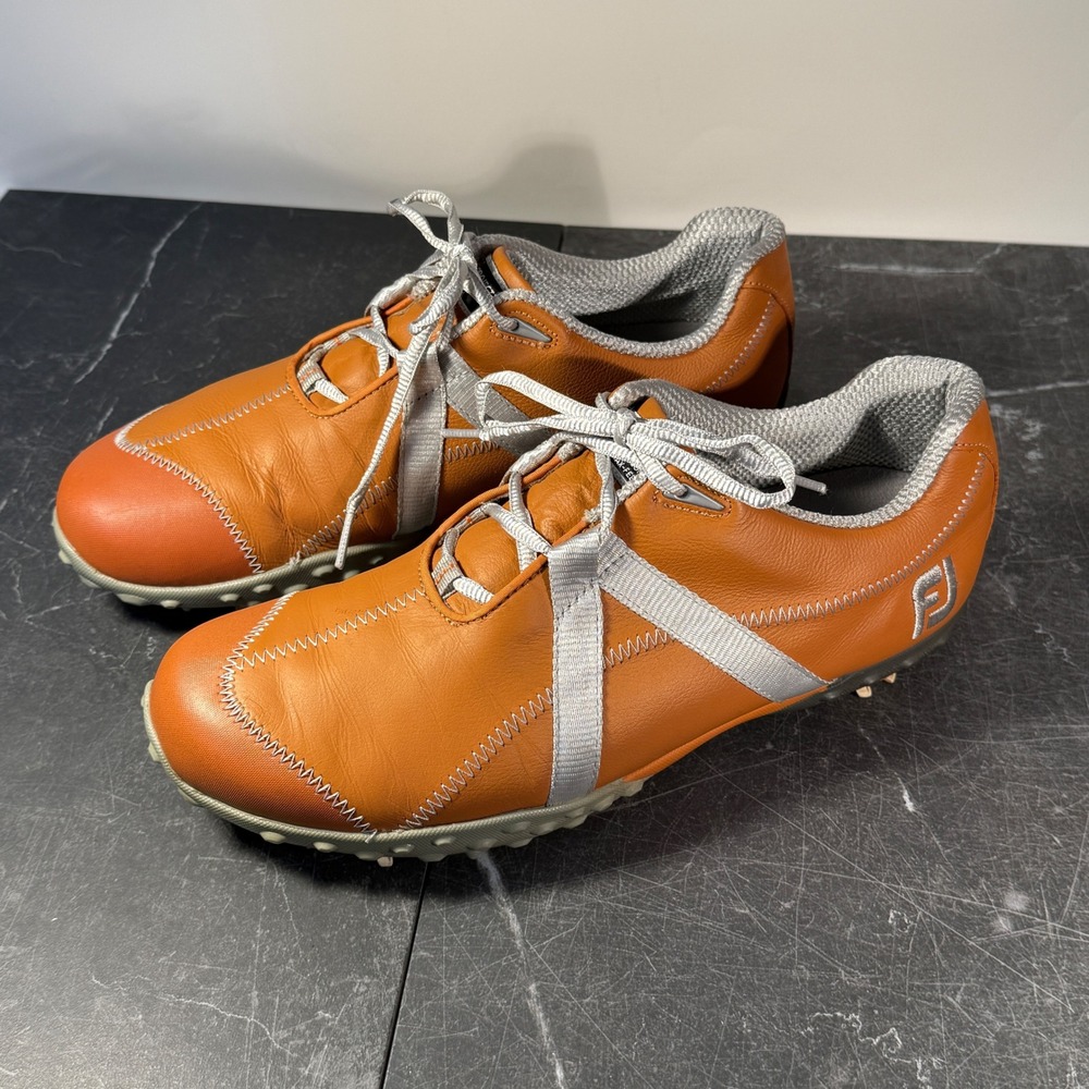 Mens Shoes | FootJoy Golf Shoes | Size 9 Wide | Orange M:Project Leather